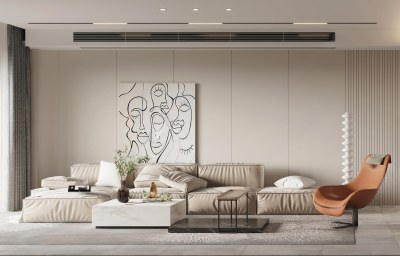 现代客厅3D模型下载